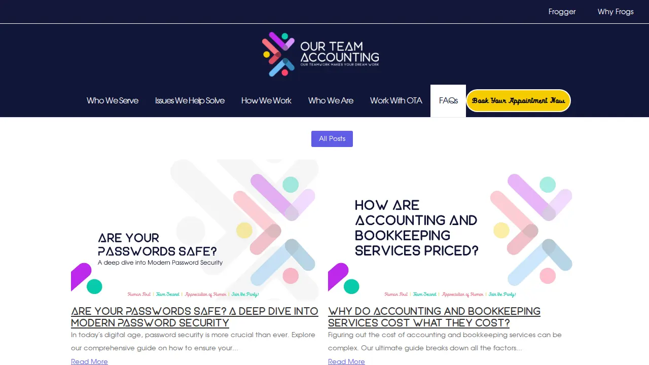 Our Team Accounting page
