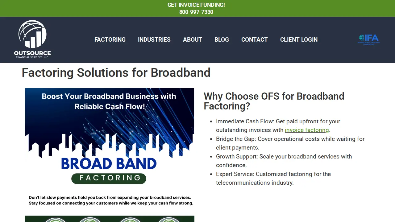 Outsource Financial Services page