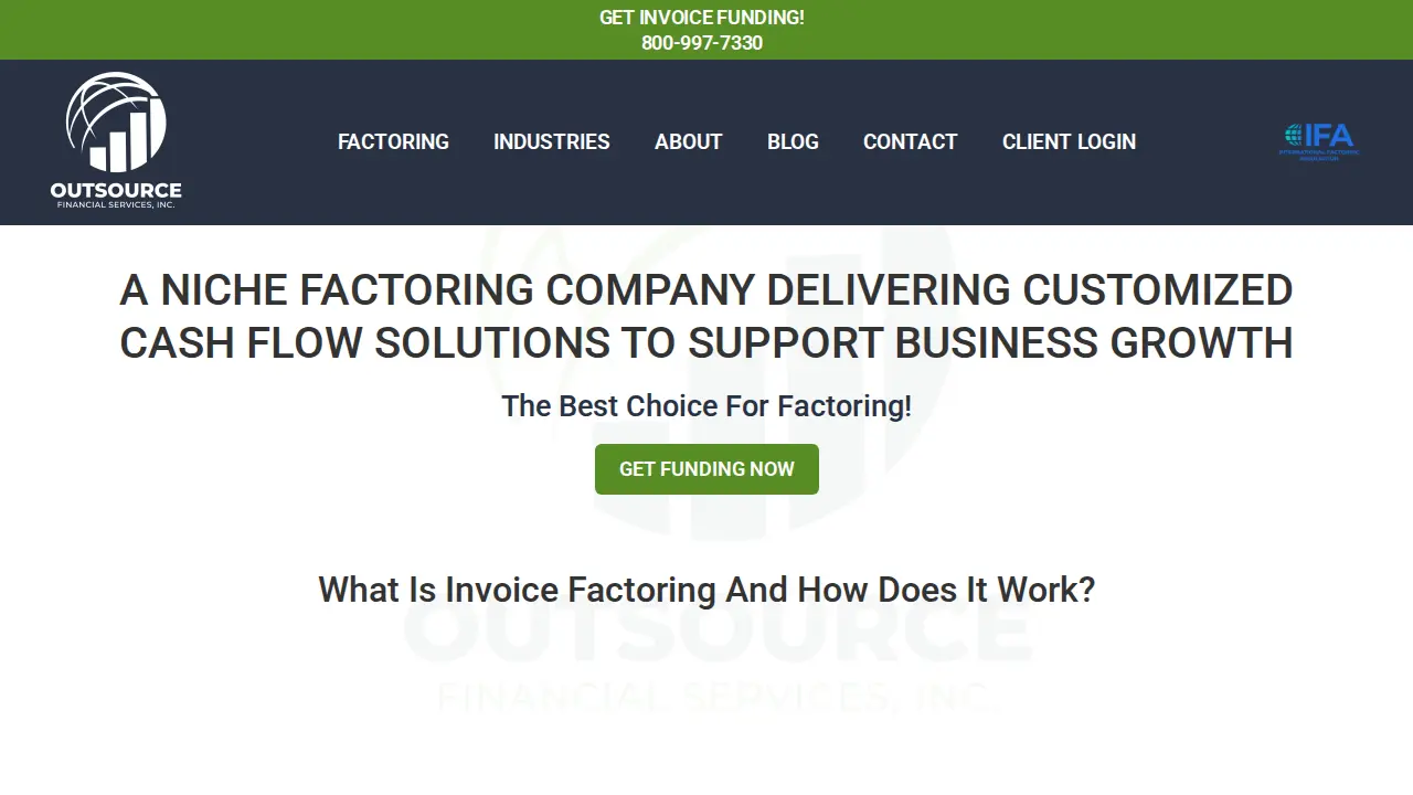 Outsource Financial Services page