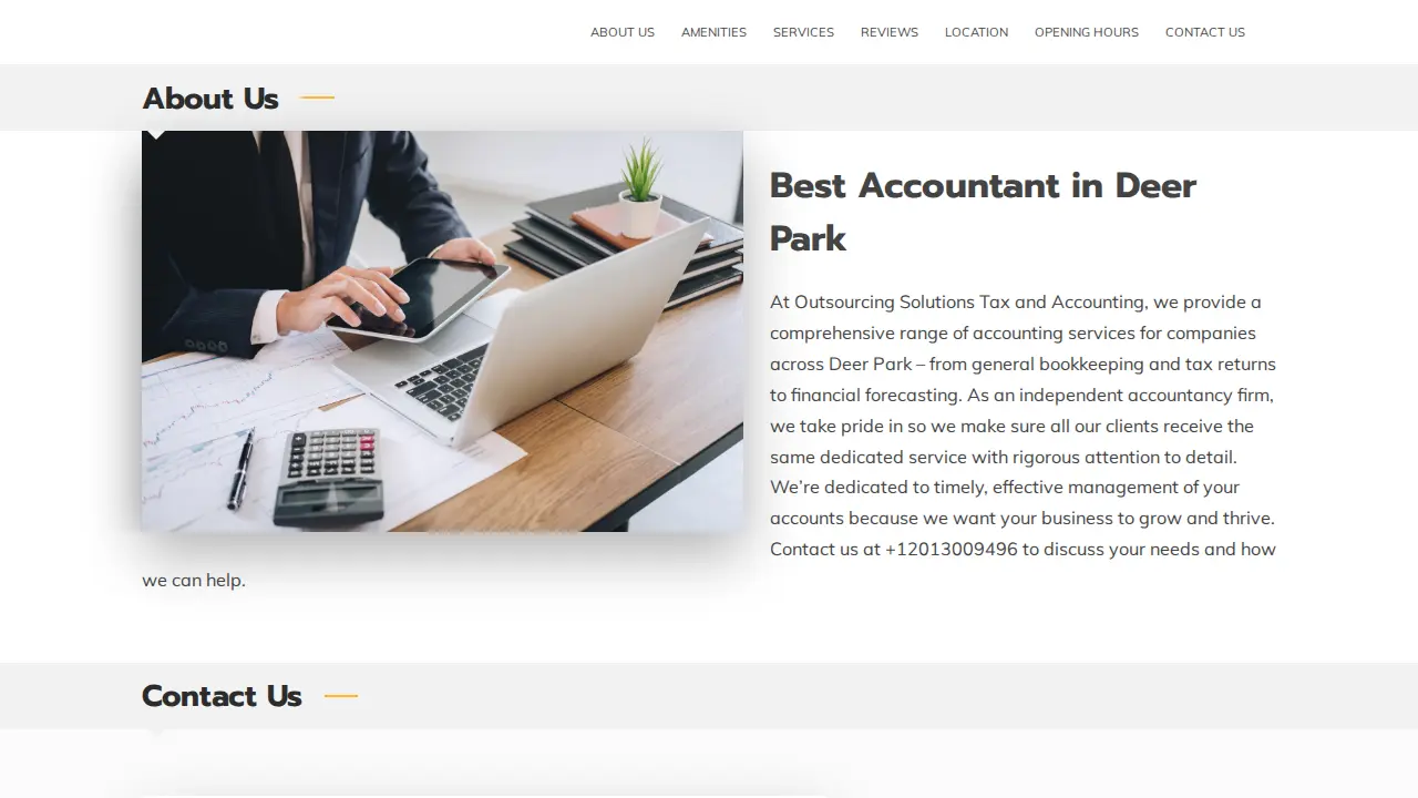Outsourcing Solutions Tax and Accounting page