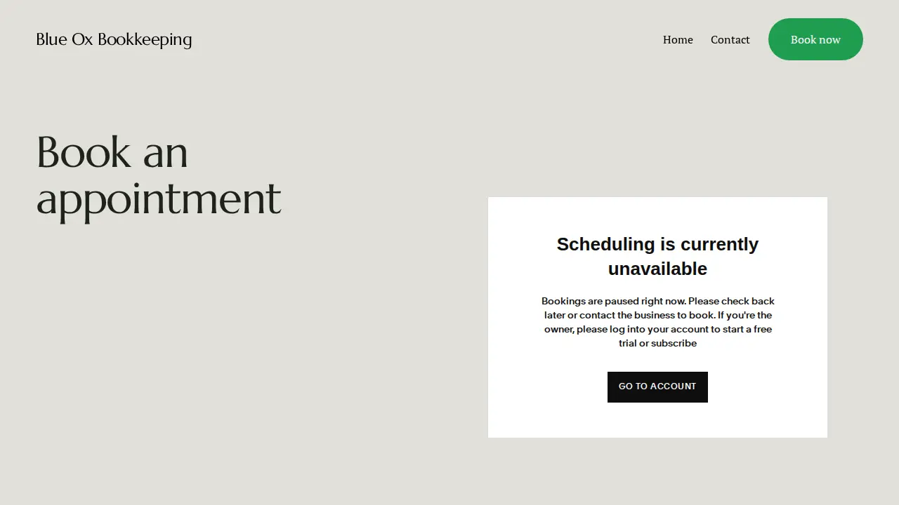 Blue Ox Bookkeeping page