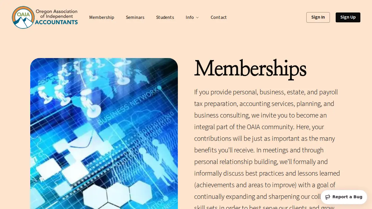 OREGON ASSOCIATION OF INDEPENDENt ACCOUNTS page