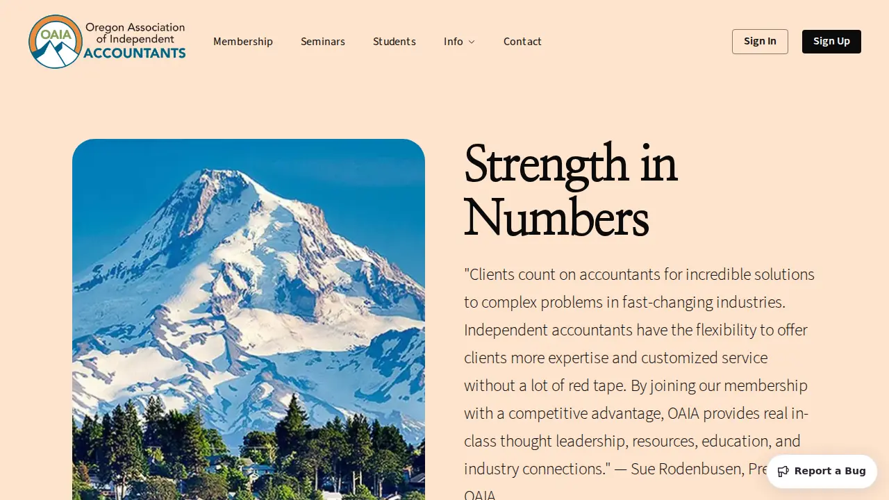 OREGON ASSOCIATION OF INDEPENDENt ACCOUNTS
