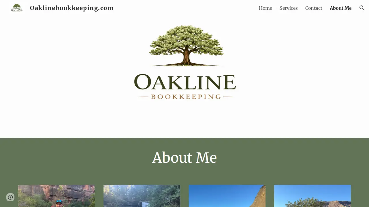 Oakline Bookkeeping page