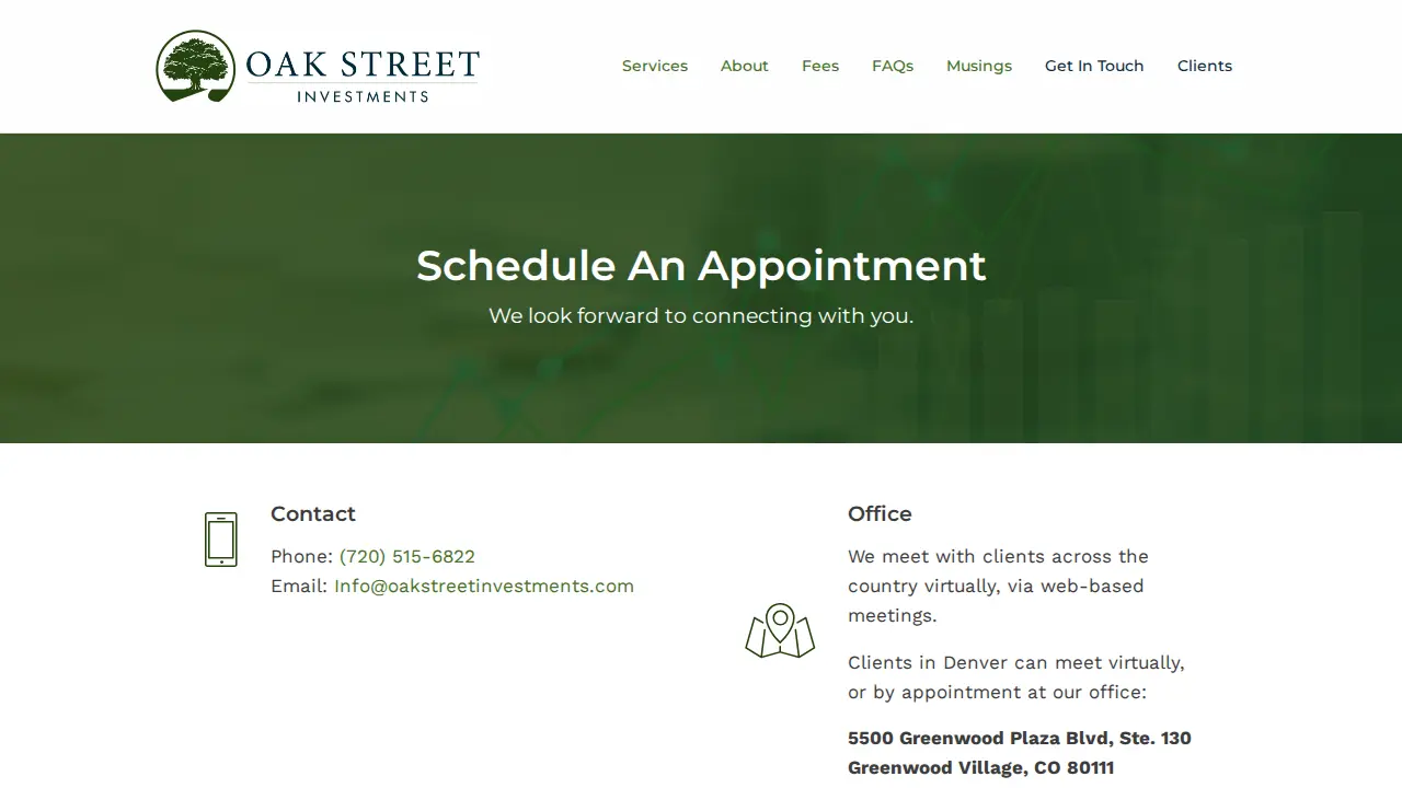 Oak Street Investments page