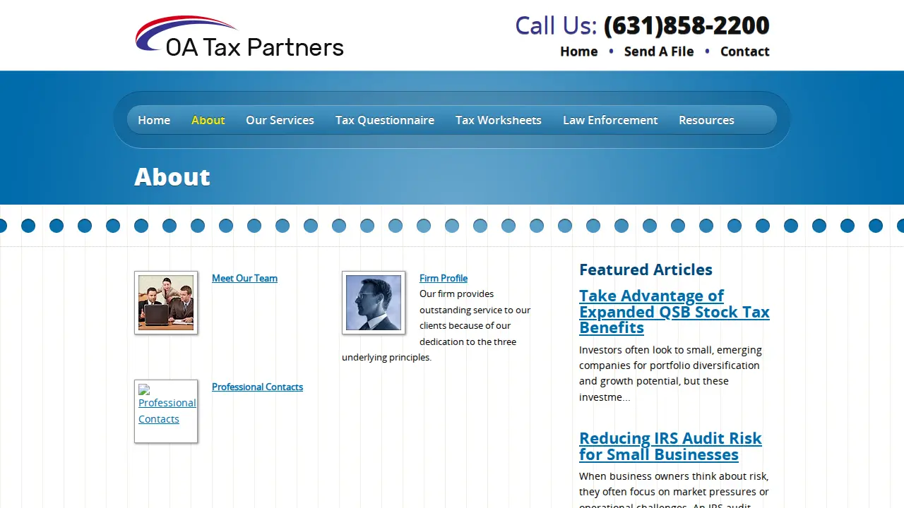 OA Tax Partners page