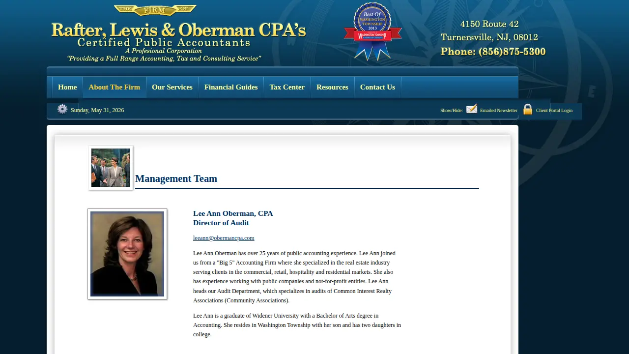 Edward M Oberman Firm page