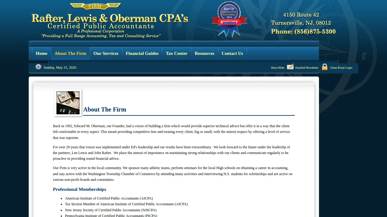Edward M Oberman Firm page