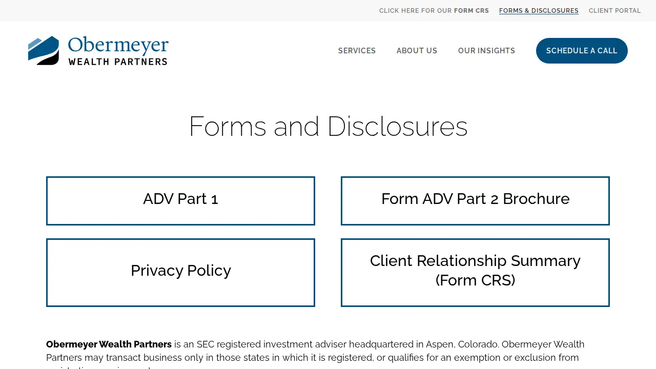 Obermeyer Wealth Partners page