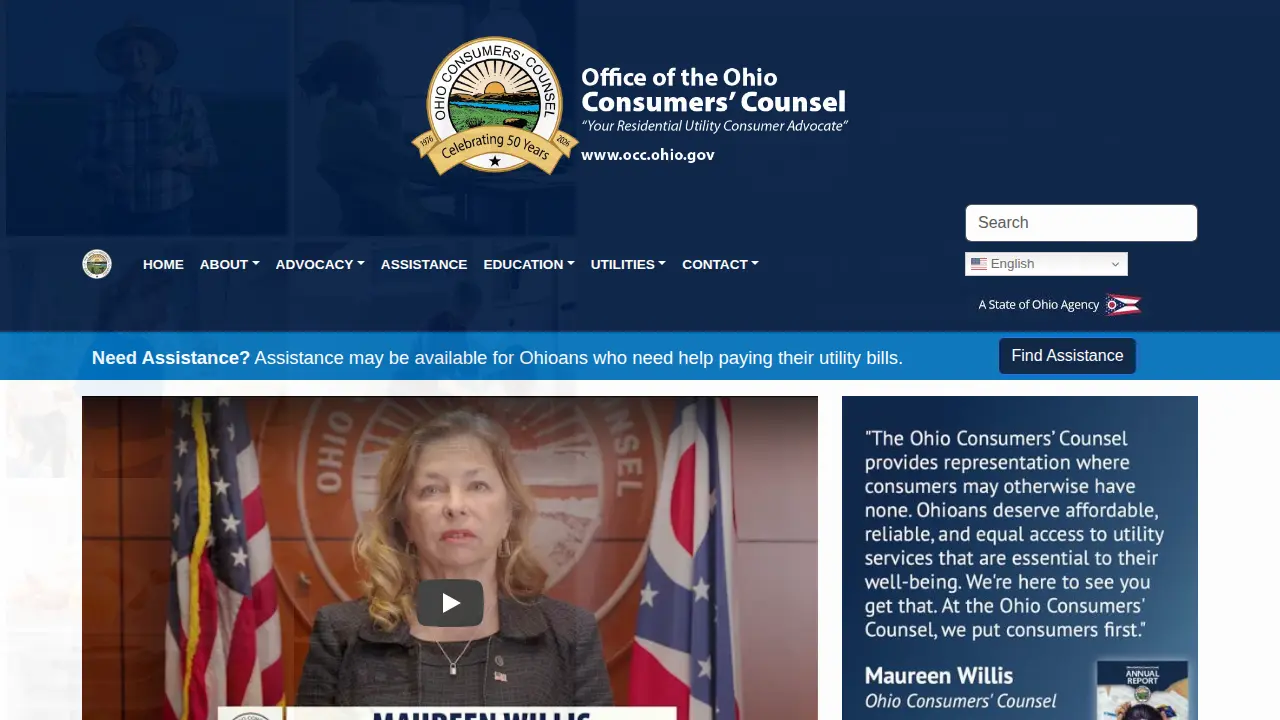 Office of the Ohio Consumers' Counsel website