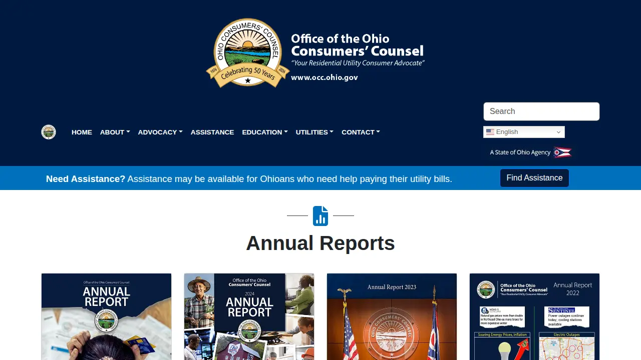 Office of the Ohio Consumers' Counsel page