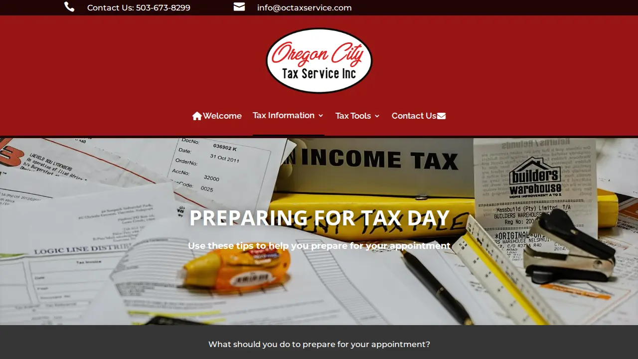 Oregon City Tax Service Inc page