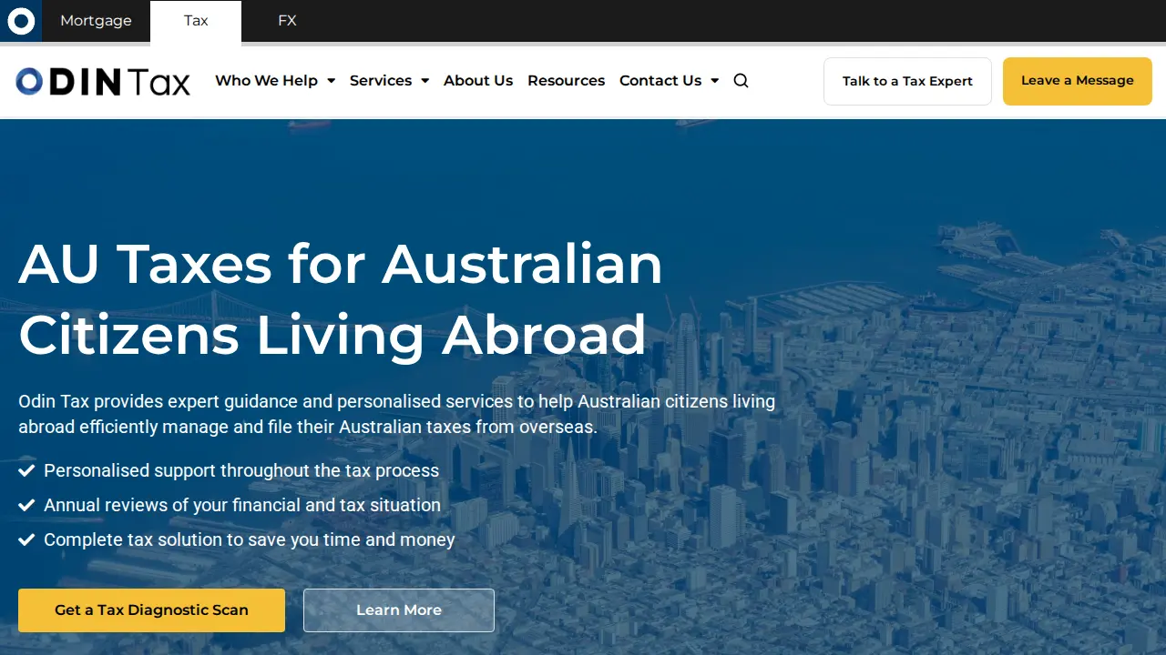 Odin Tax - Australian Tax Returns for Aussie Expats page
