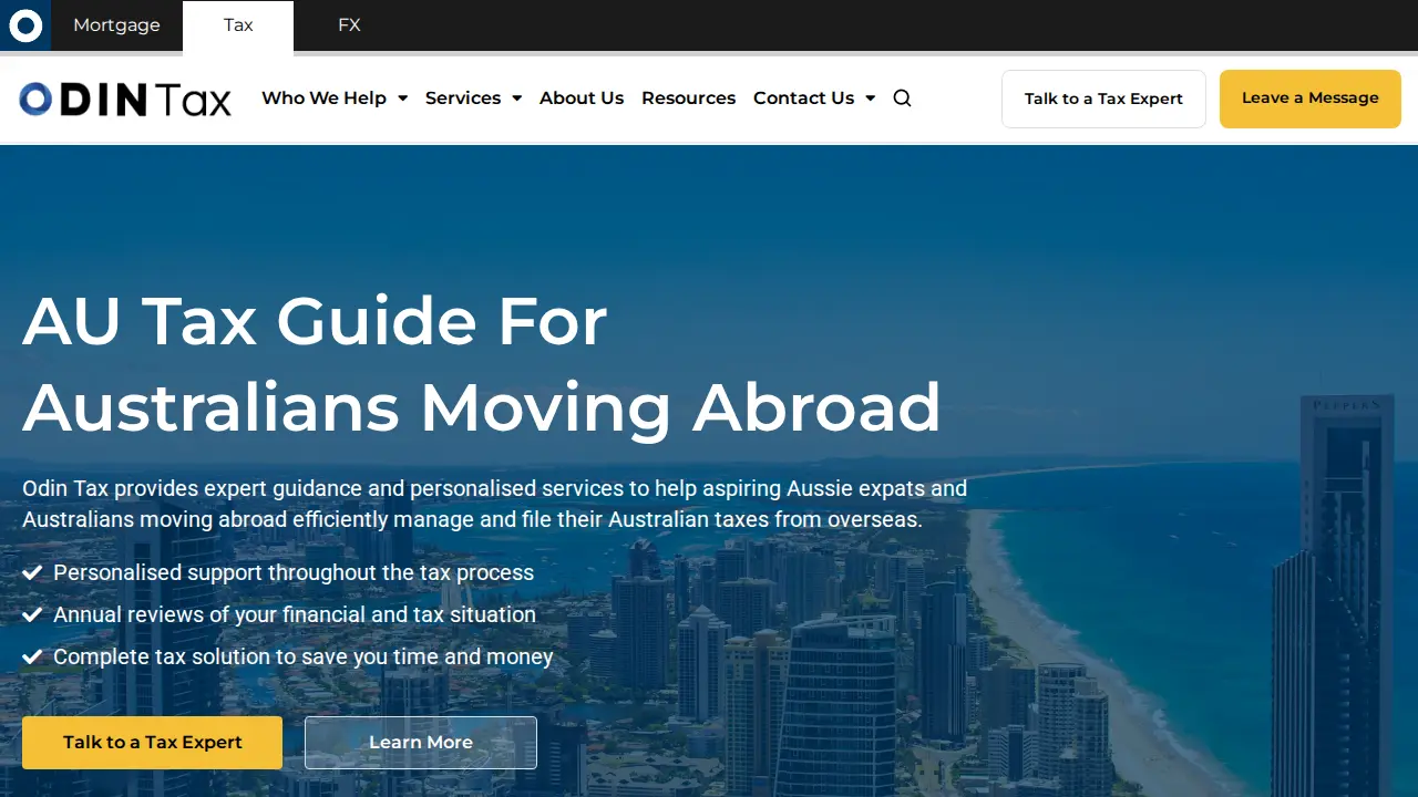 Odin Tax - Australian Tax Returns for Aussie Expats page