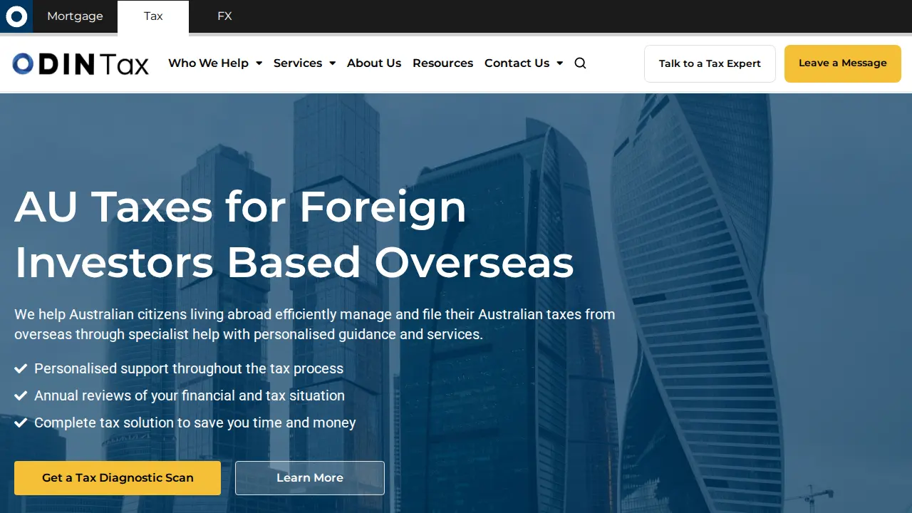 Odin Tax - Australian Tax Returns for Aussie Expats page