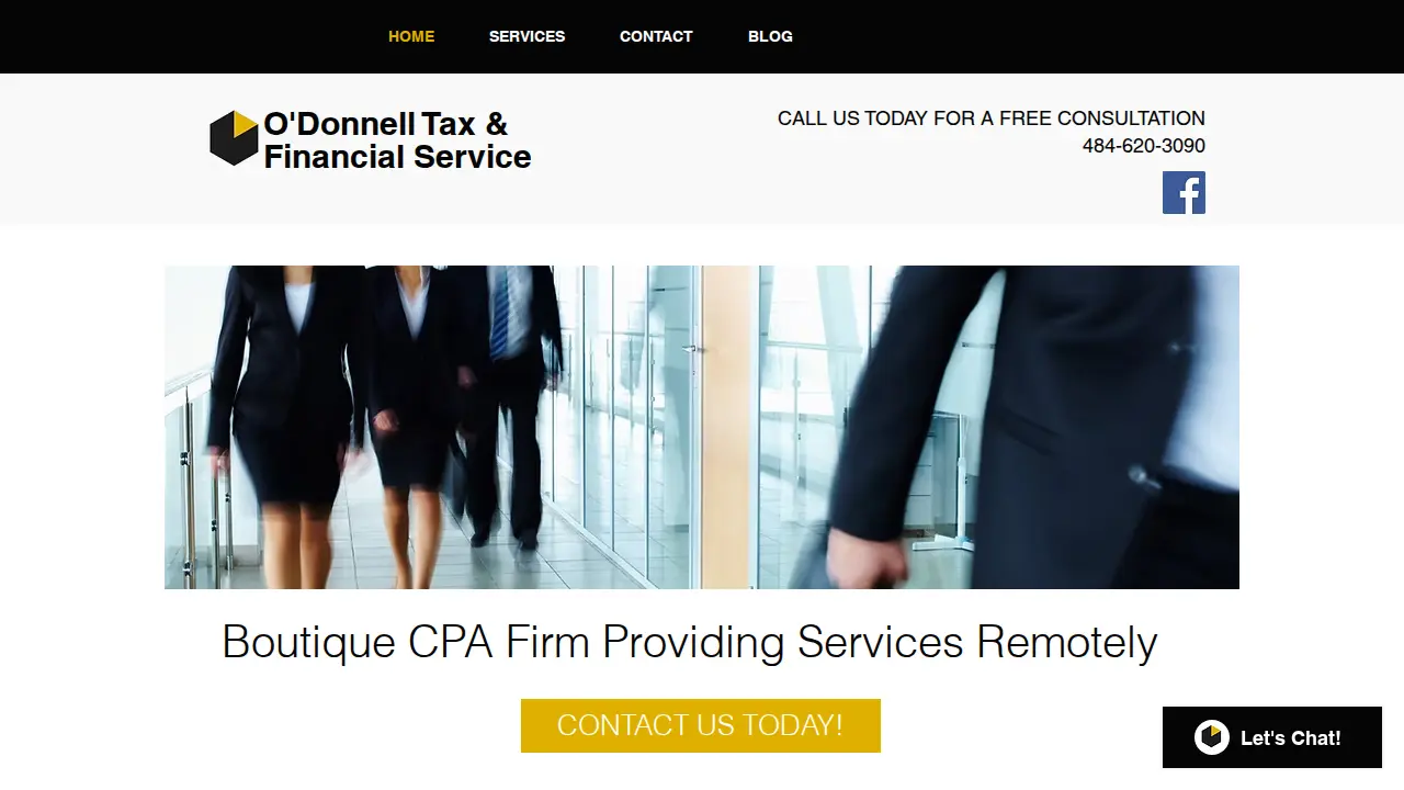 O'Donnell Tax & Financial Service website