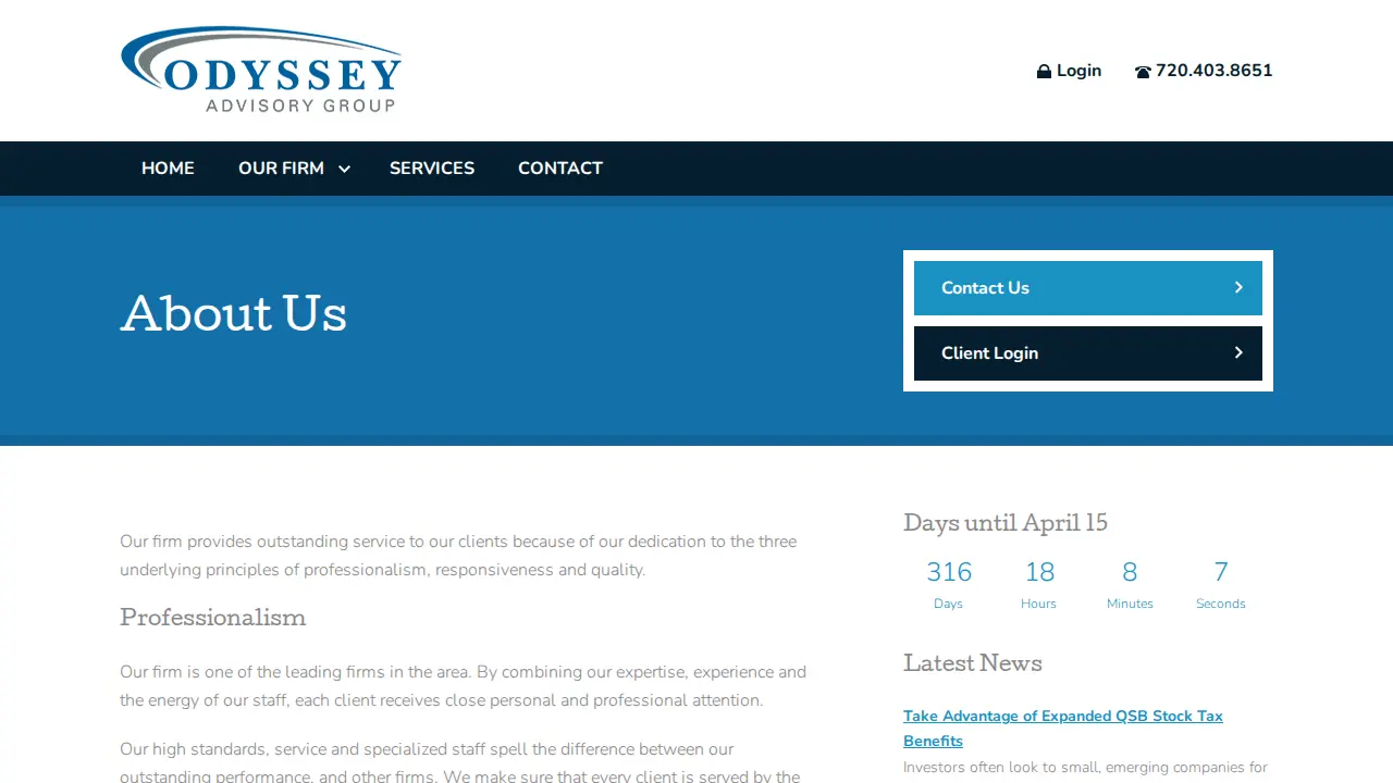 Odyssey Advisory Group, LLC page