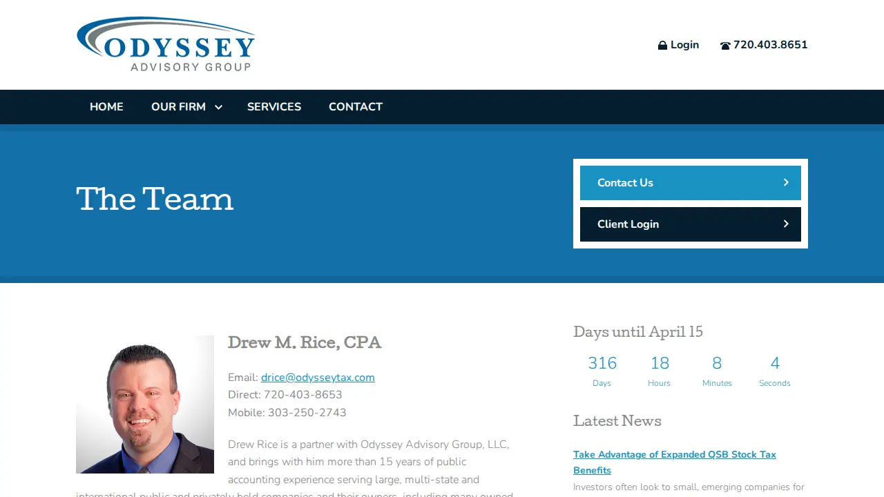 Odyssey Advisory Group, LLC page