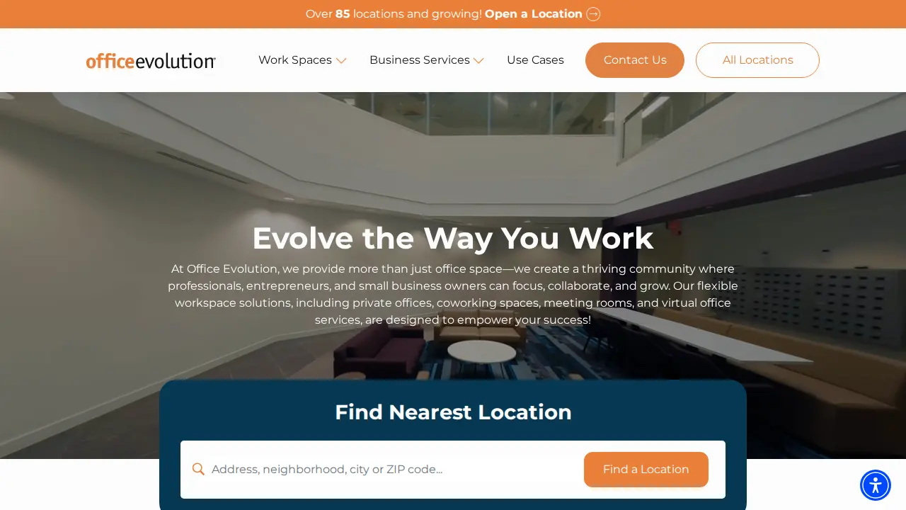 Office Evolution page