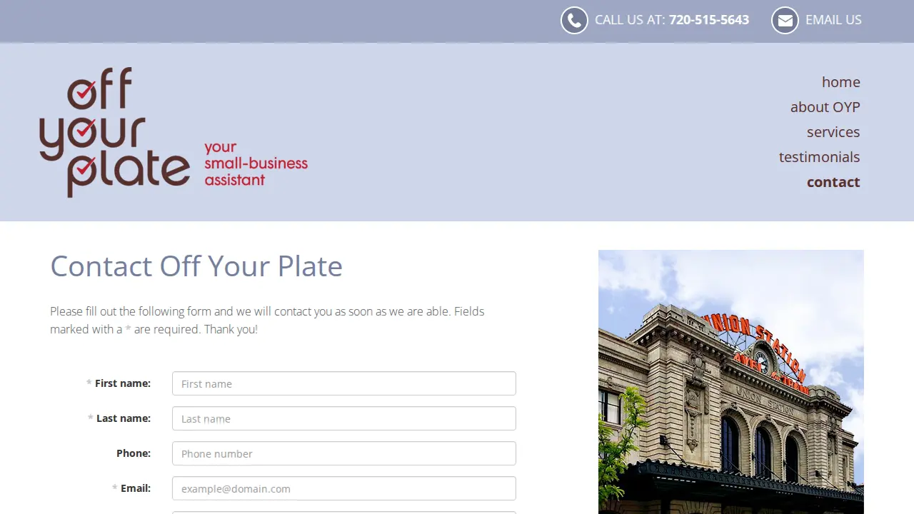 Off Your Plate page
