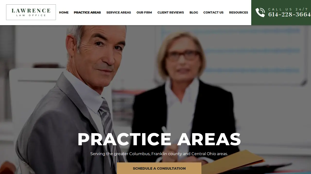 Lawrence Law Office page