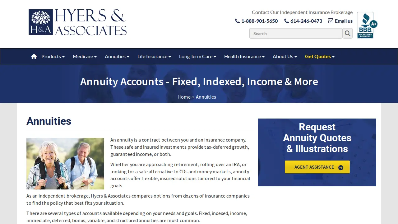 Hyers & Associates Insurance page
