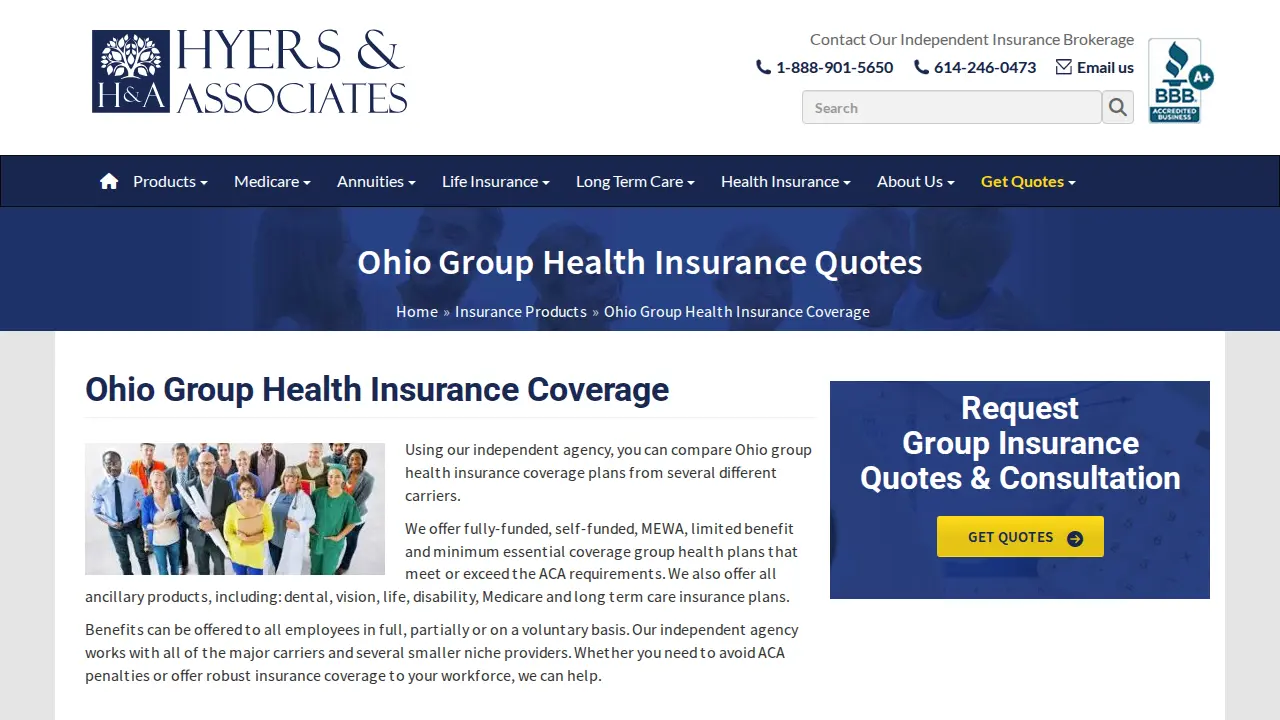 Hyers & Associates Insurance page
