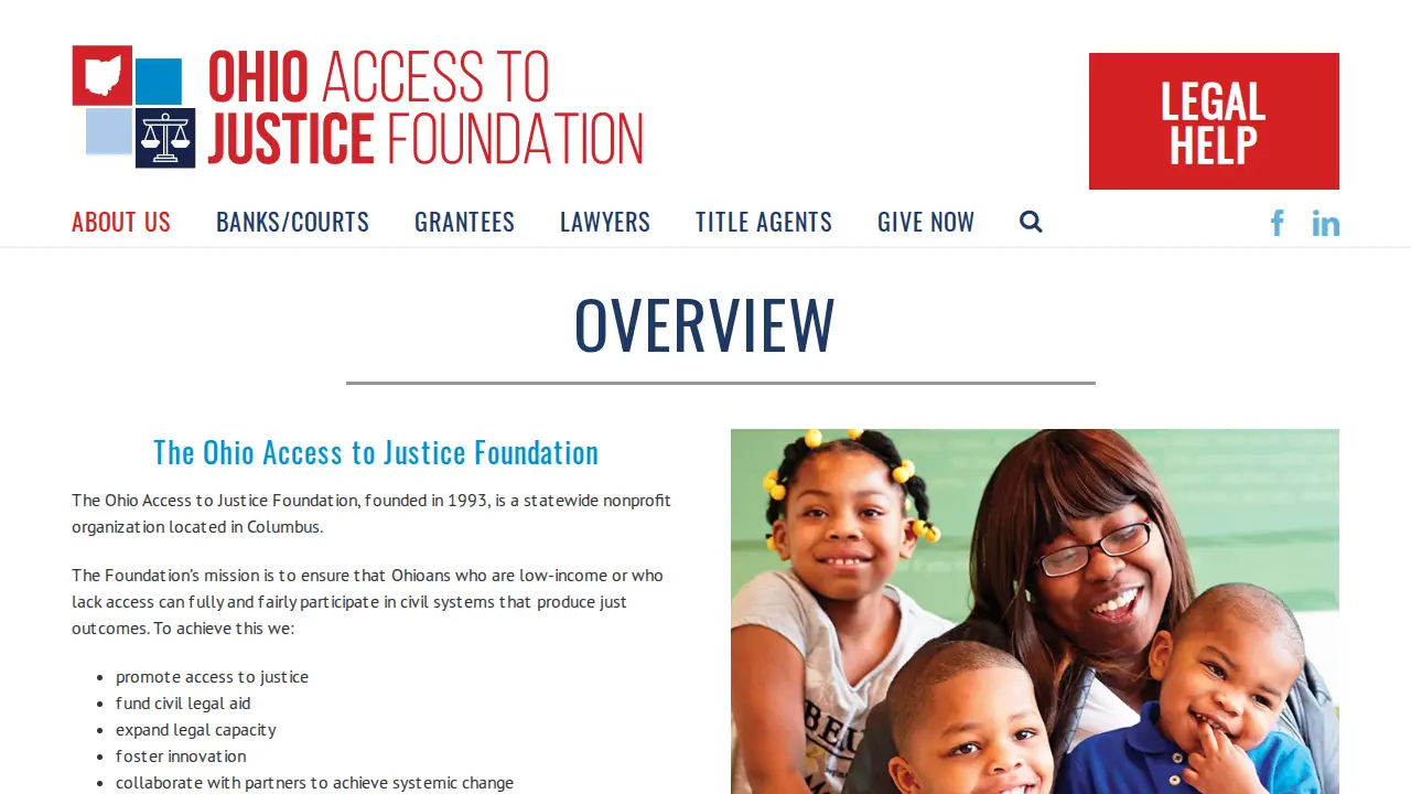 Ohio Access to Justice Foundation page