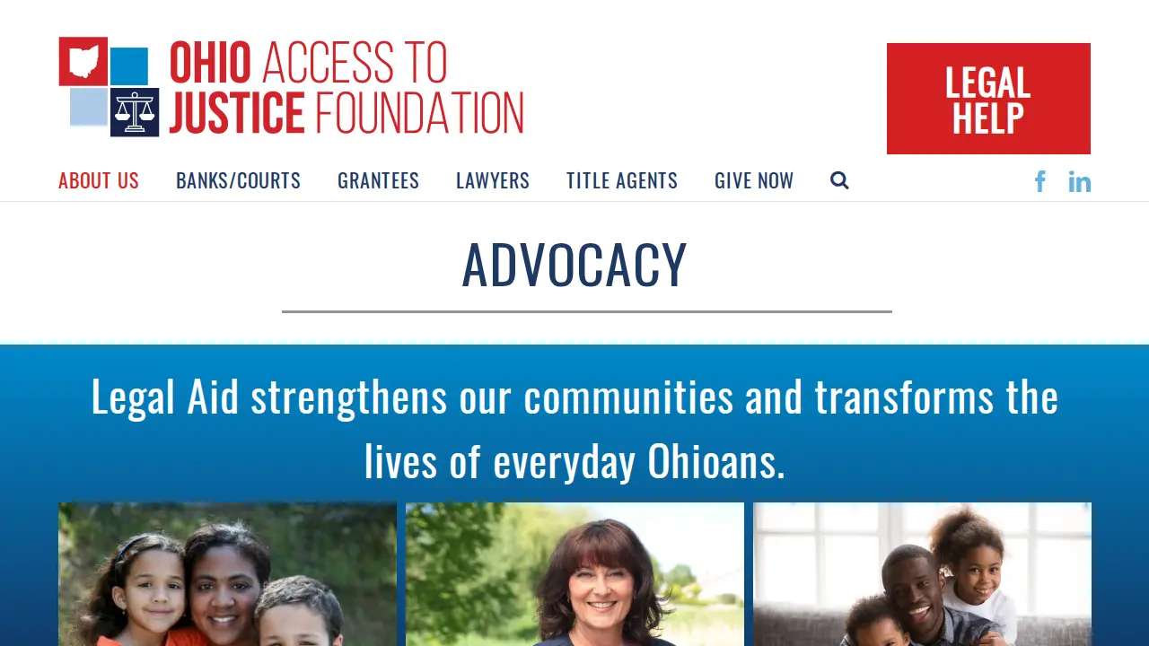 Ohio Access to Justice Foundation page