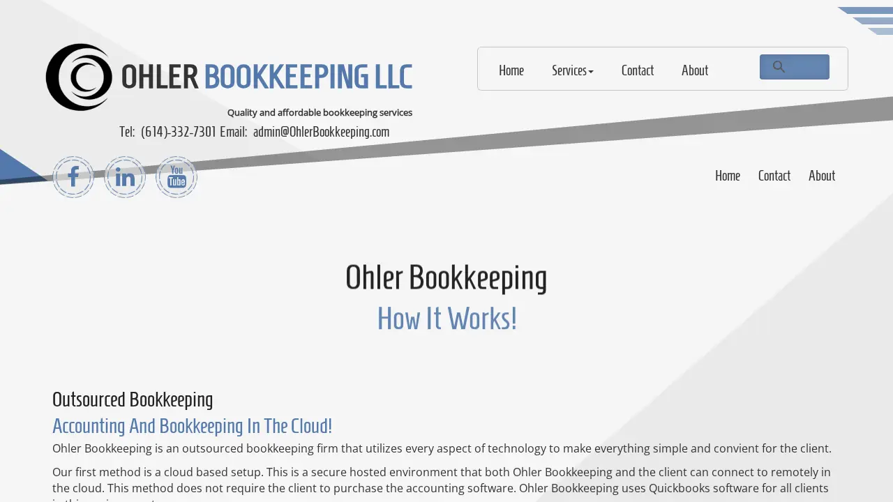 Ohler Bookkeeping page