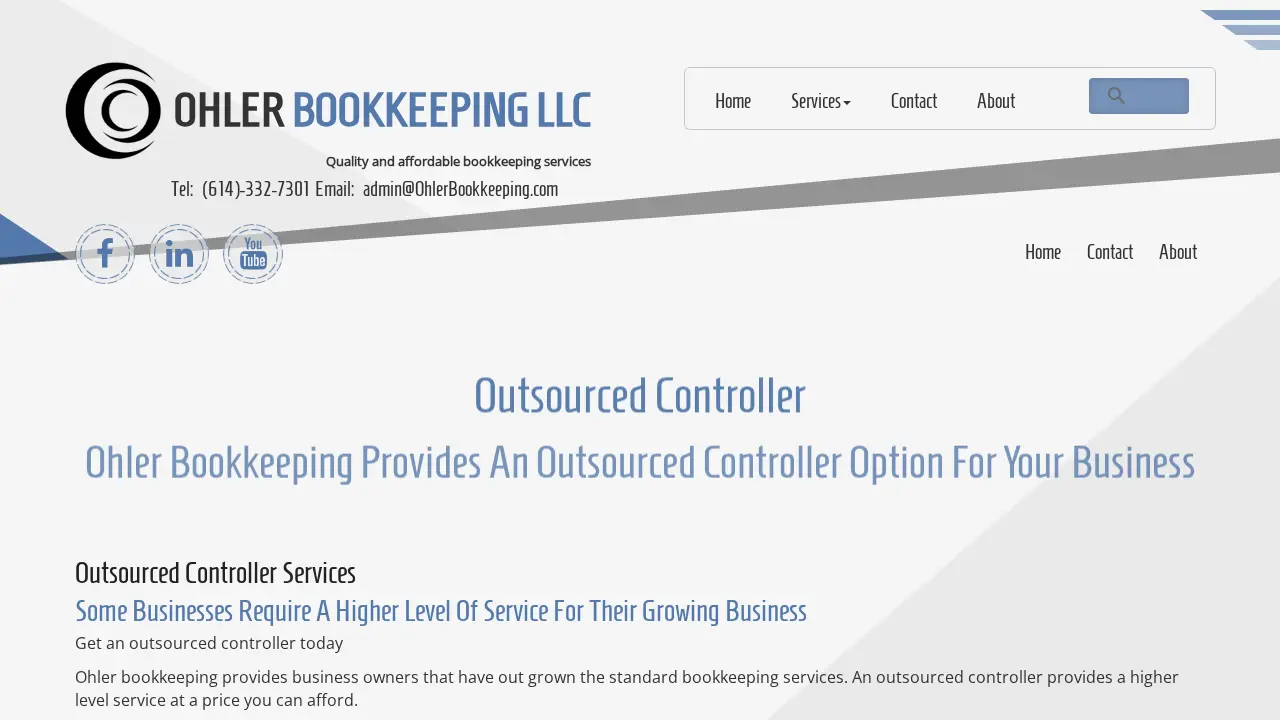 Ohler Bookkeeping page
