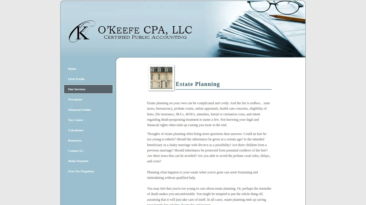 O'Keefe CPA, LLC page
