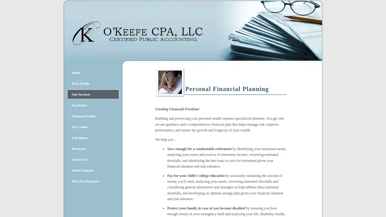 O'Keefe CPA, LLC page