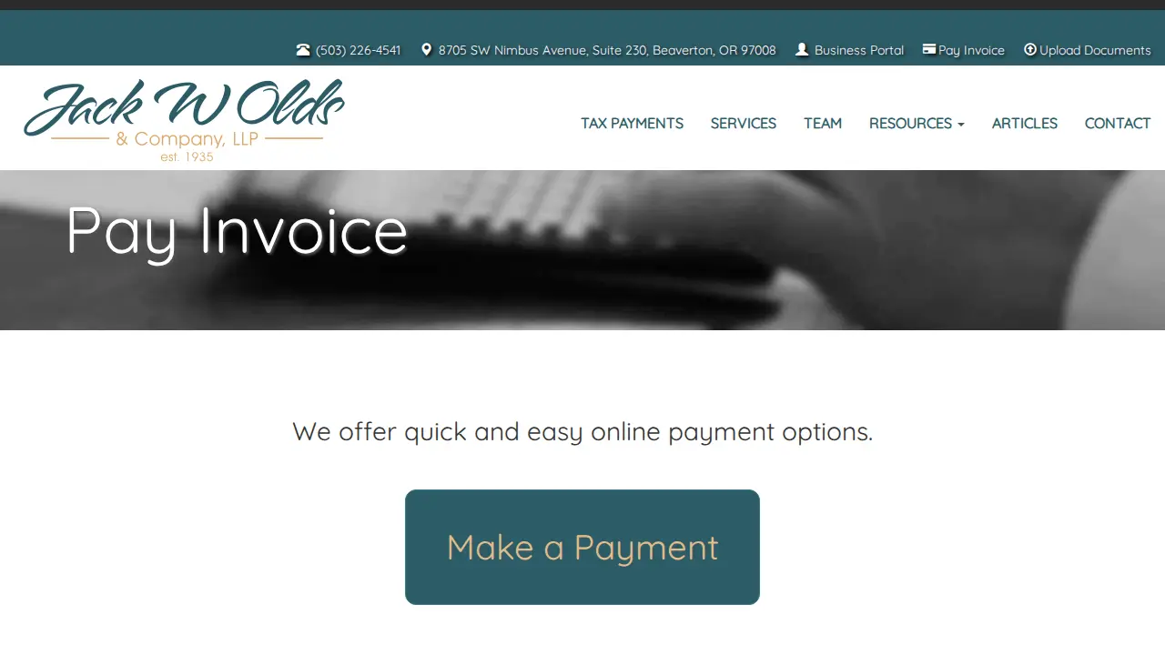 Jack W Olds & Company, LLP page