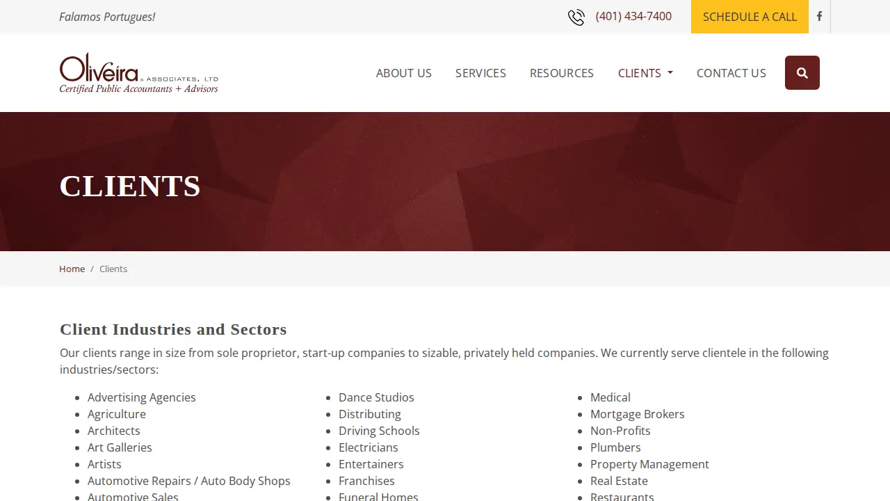 Oliveira & Associates Ltd page