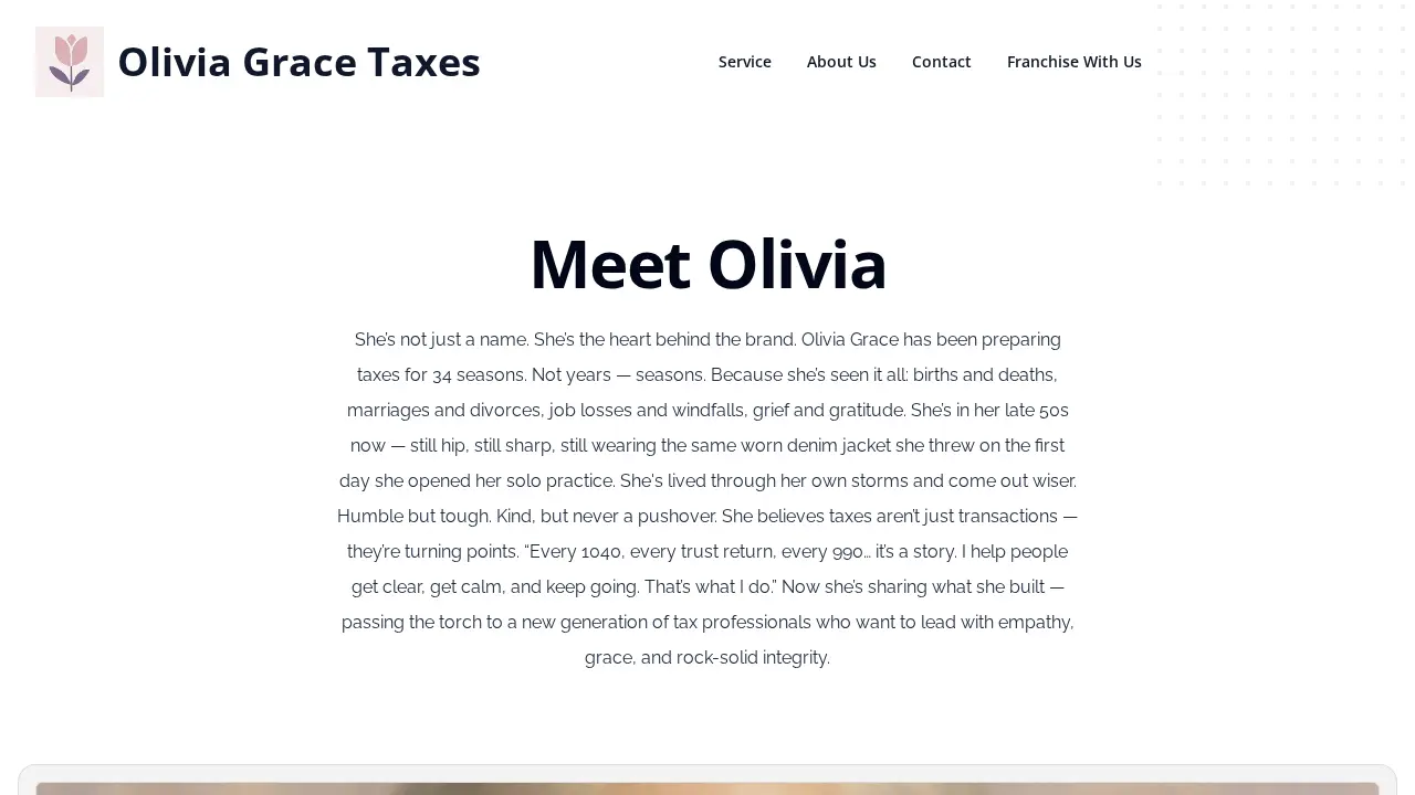 Olivia Grace Taxes page