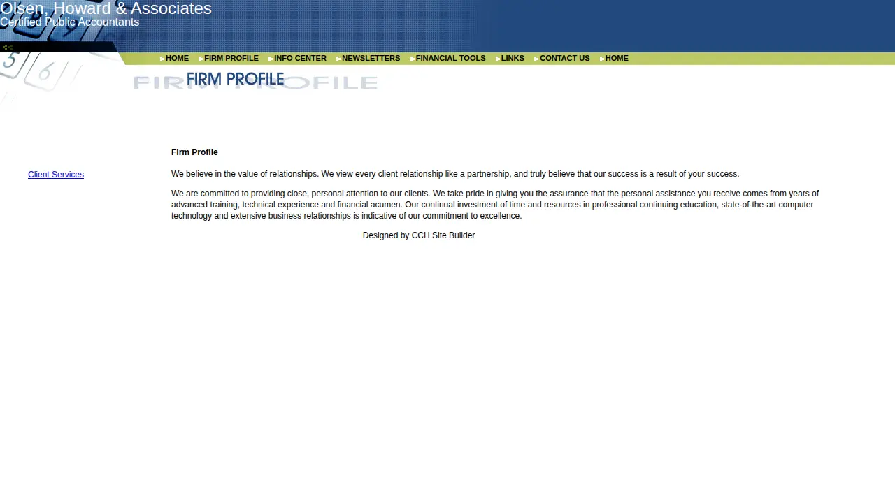 Olsen Howard & Associates page
