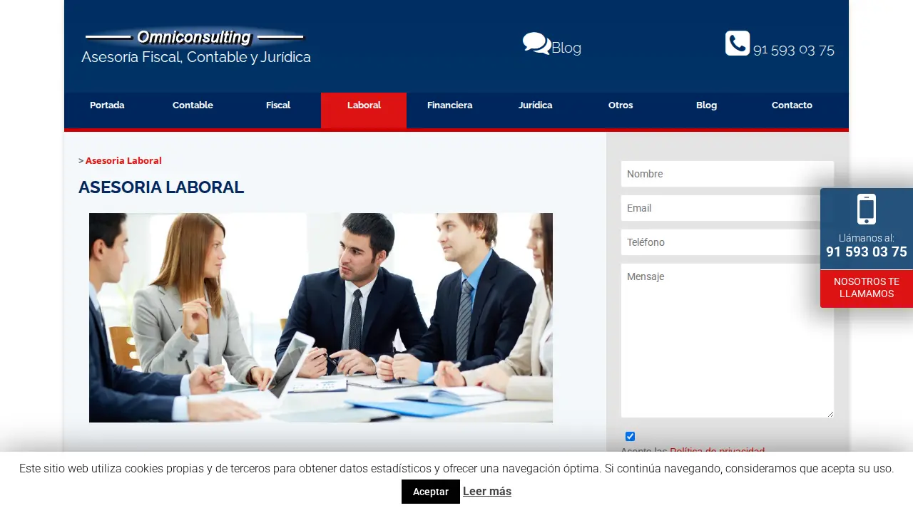 Asesoria Contable Madrid - Omniconsulting page