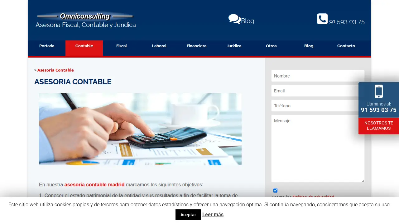 Asesoria Contable Madrid - Omniconsulting page