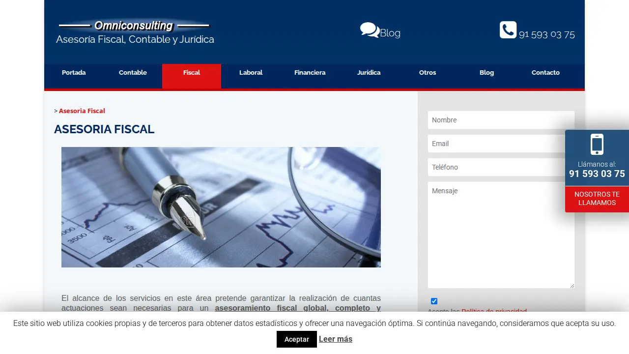 Asesoria Contable Madrid - Omniconsulting page