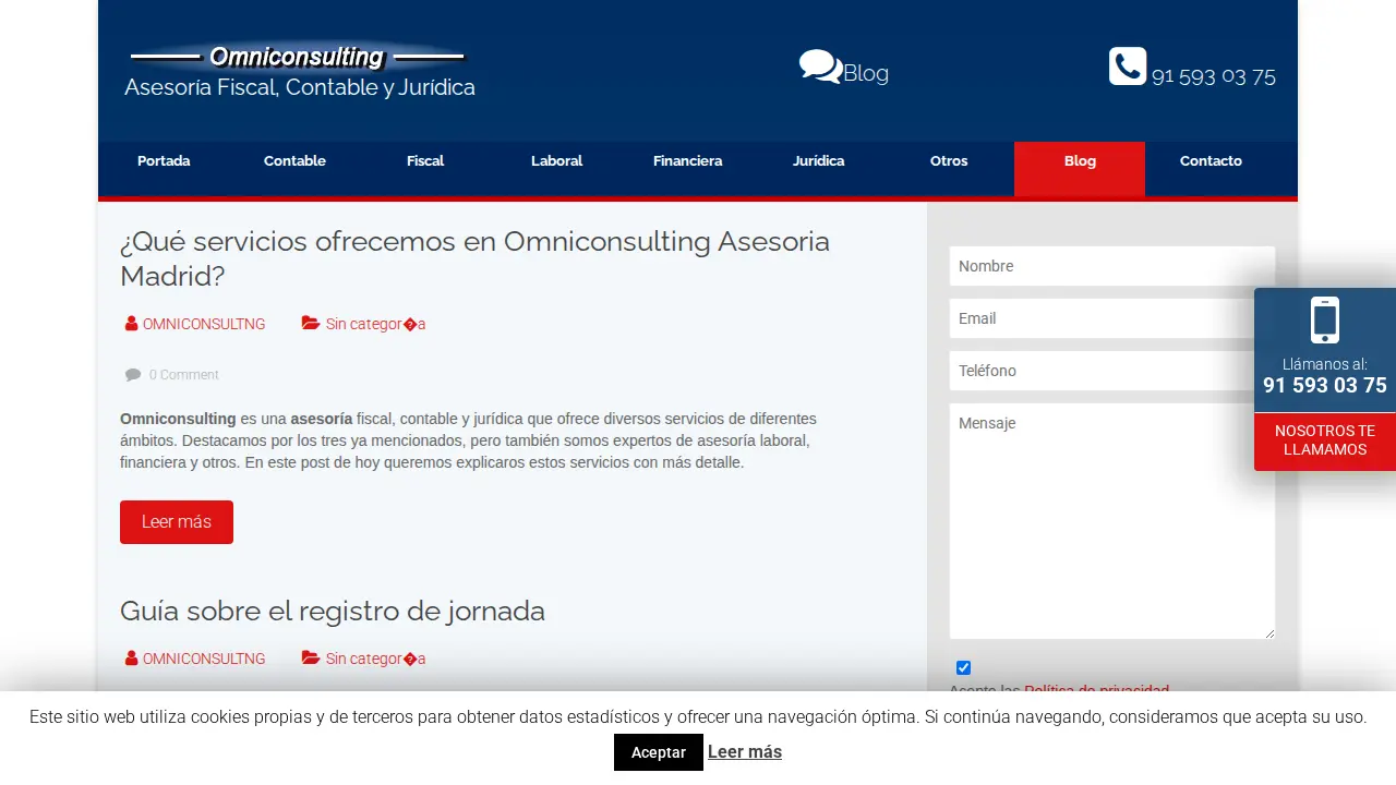 Asesoria Contable Madrid - Omniconsulting page