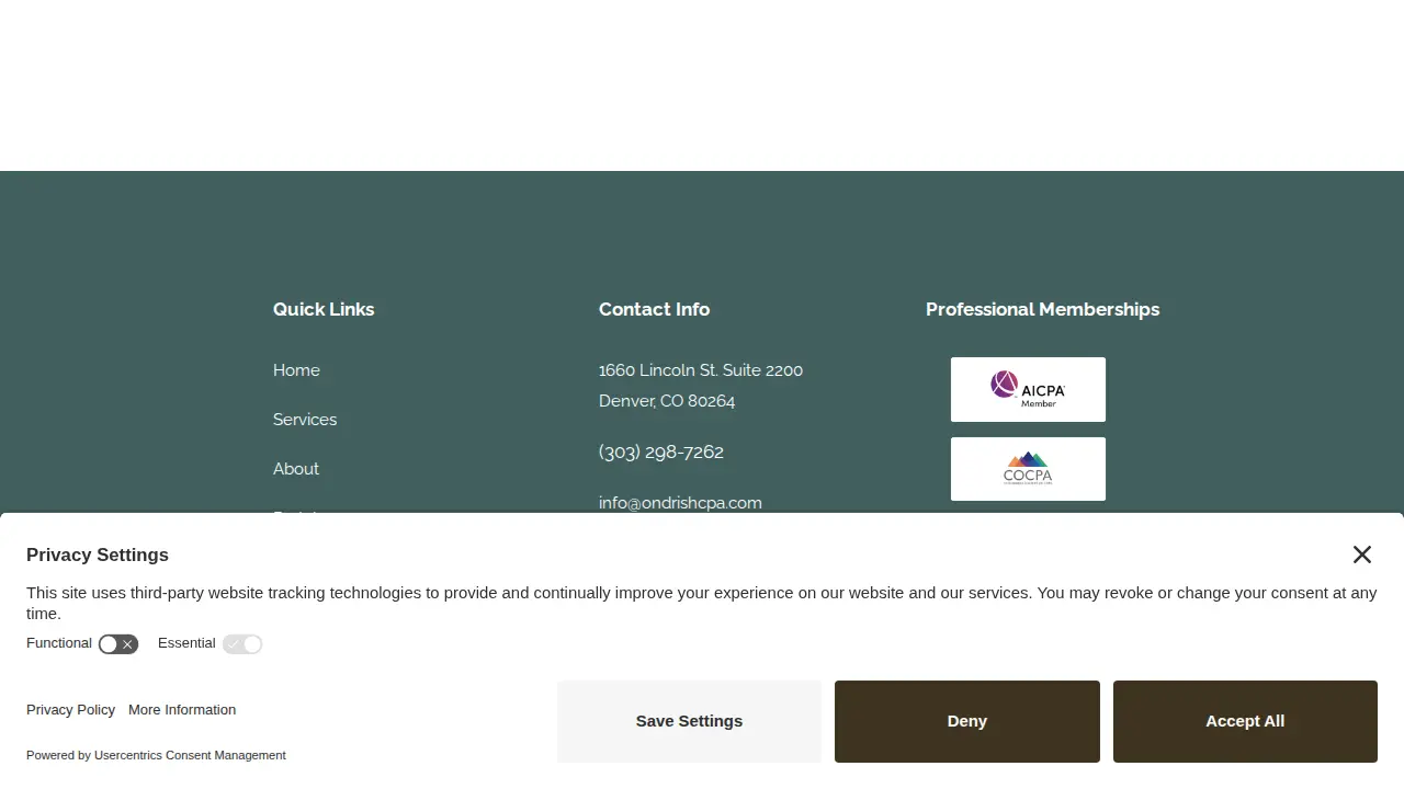 Ondrish & Associates, PC page
