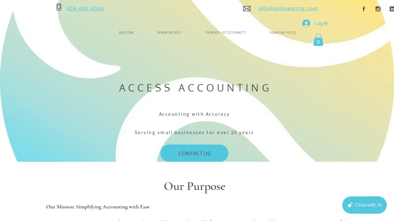 Access Accounting page