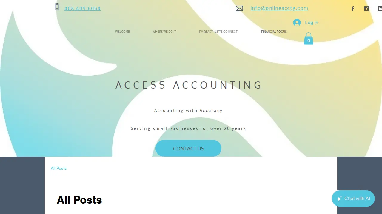 Access Accounting page