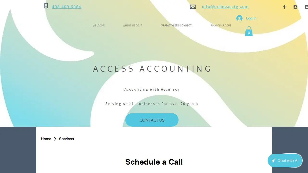 Access Accounting page