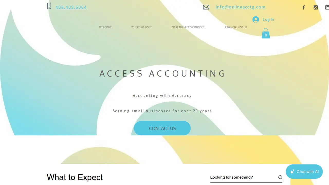 Access Accounting page