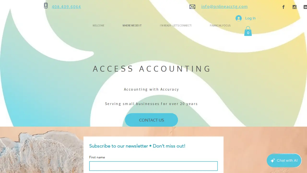 Access Accounting page
