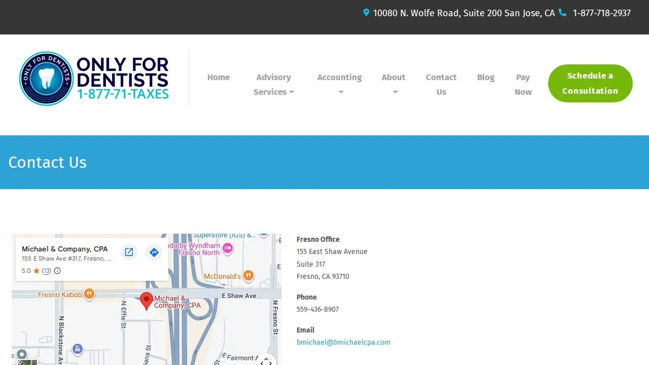 Only for Dentists - Cupertino page