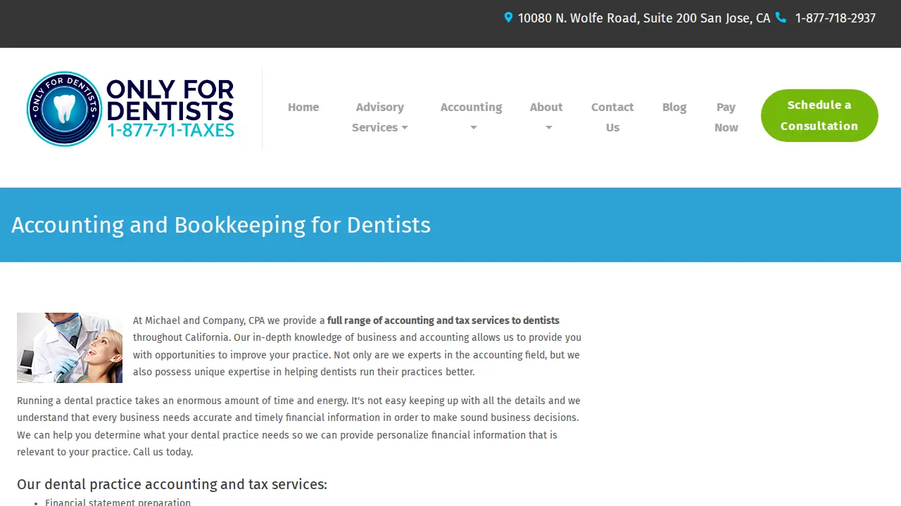 Only for Dentists - Cupertino page