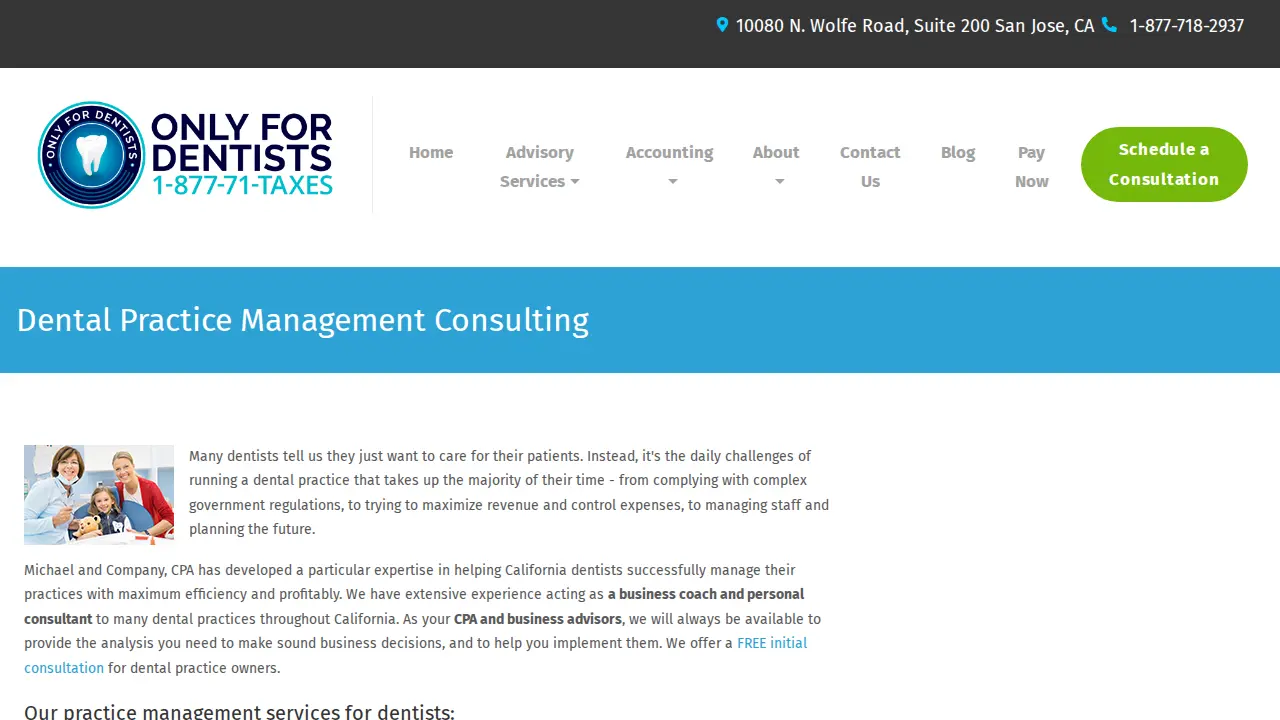 Only for Dentists - Cupertino page